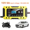 12V6A Car Battery Charger Fast Charge LCD Display Pulse Full Intelligent Charger