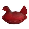 Vintage-Style Glass Hen on Nest Dish with Lid Tabletop Dessert Plate Snack Bowl