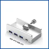 Under-desk Bracket Expansion Dock USB3.0 Multi-Function Splitter Snap-on Typec Expander With Power Port Card Reader