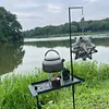Portable Triangle Pot Holder Folding Campfire Tripod for Outdoor Folding Camping