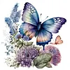 Flowers  Butterfly-Paint by Numbers Acrylic Painting 40*40CM(Watercolor)