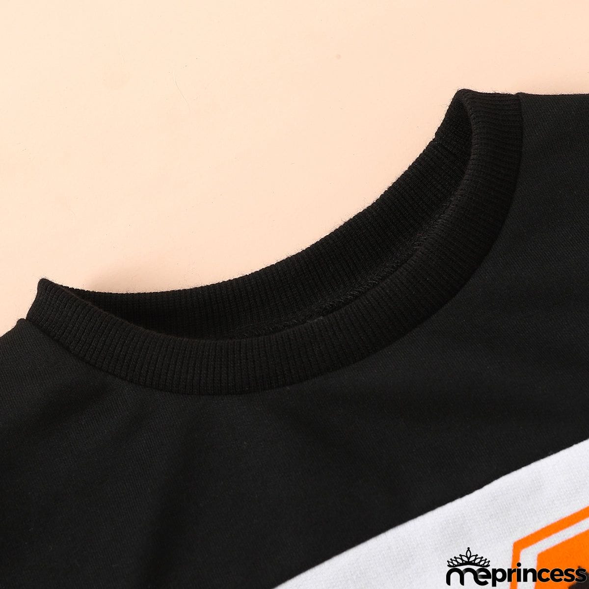 Color Block Round Neck Long Sleeve Top and Pants Set