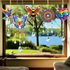 5Pcs DIY Diamond Painting Wind Chimes Crystal Window Suncatcher Craft Set Birthday Gifts Home Garden Decor