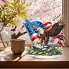 America Flag Eagle DIY 5D DIY Diamond Art Tabletop Ornament Kit for Home Decor