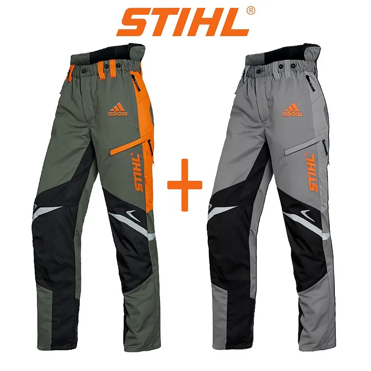Wodoodporne i wiatroszczelne spodnie męskie marki adidas&reg; i STIHL&reg; idealnie nadają się do aktywności na świeżym powietrzu i wypoczynku.