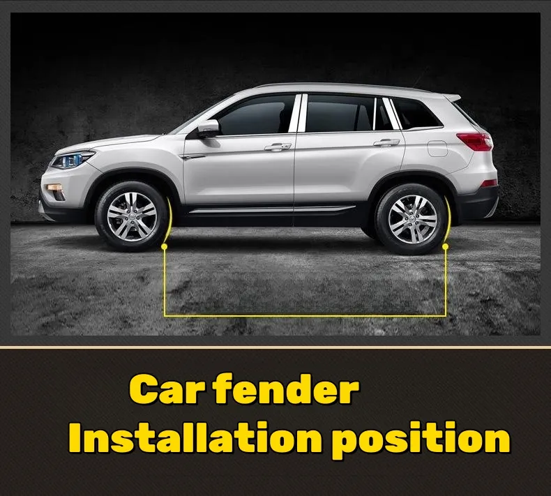 Car logo anti-sediment protection car paint fender（4PCS）