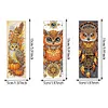 3Pcs Special Shape Owl Diamond Painting Art Bookmark with Pendant for Book Lover