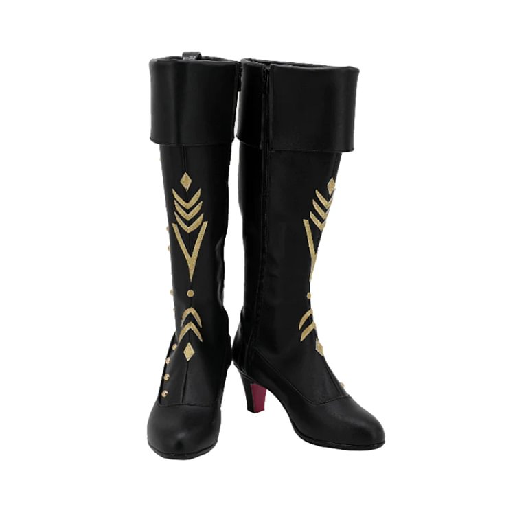Frozen 2 Anna Black Boots Cosplay Shoes Halloween Props