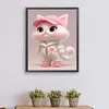 【Limited Stock Sale】Pink Cat With Hat-Paint by Numbers Acrylic Painting 40*50CM