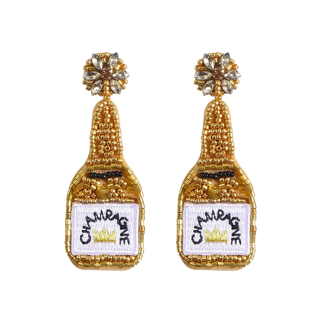 Dvacaman Bohemian Colourful Weave Beaded Flower Statement Drop Earrings Women Ethnic Handmade Seed Beads Dangle Earrings Jewelry