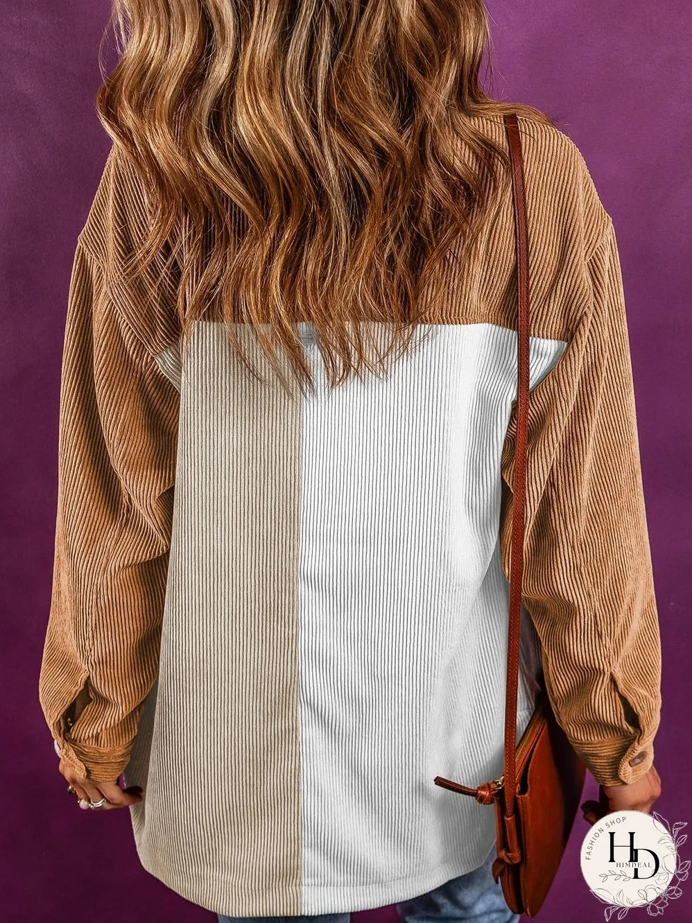 Summer Corduroy Colorblock Jacket