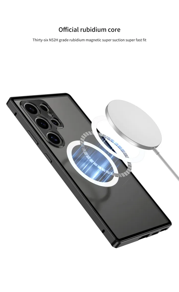 Samsung S25U Metal Magnetic Half-cover Anti-fall Protective Cover