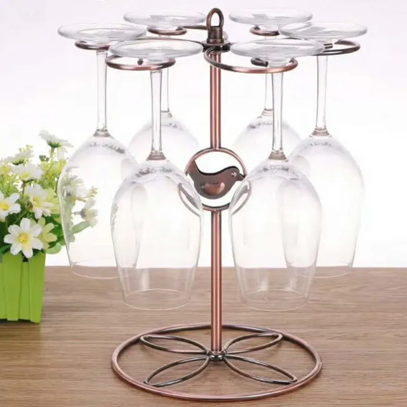 Athvotar Style Wine Cabinet Red Wine Rack Furnishings European Wine Shelf Bar KTV Iron Red Wine Display Rack