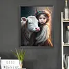 【Limited Stock Sale】Cute Pets Girls-Paint by Numbers Acrylic Painting 40*50CM