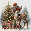 Snowman and Reindeer - 18CT Stamped Cross Stitch - 30*30cm - Animal Xmas