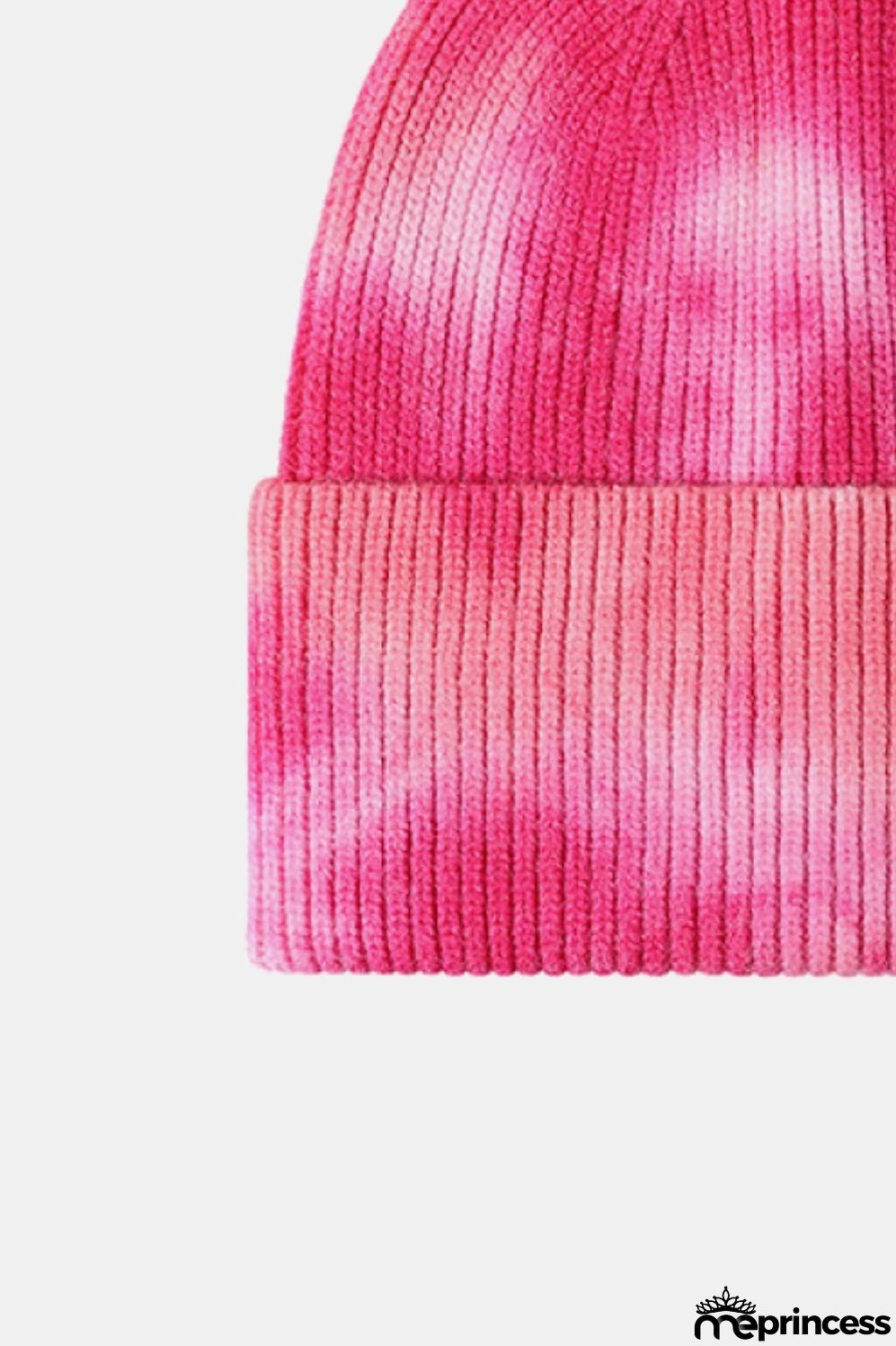 Tie-Dye Cuffed Rib-Knit Beanie Hat