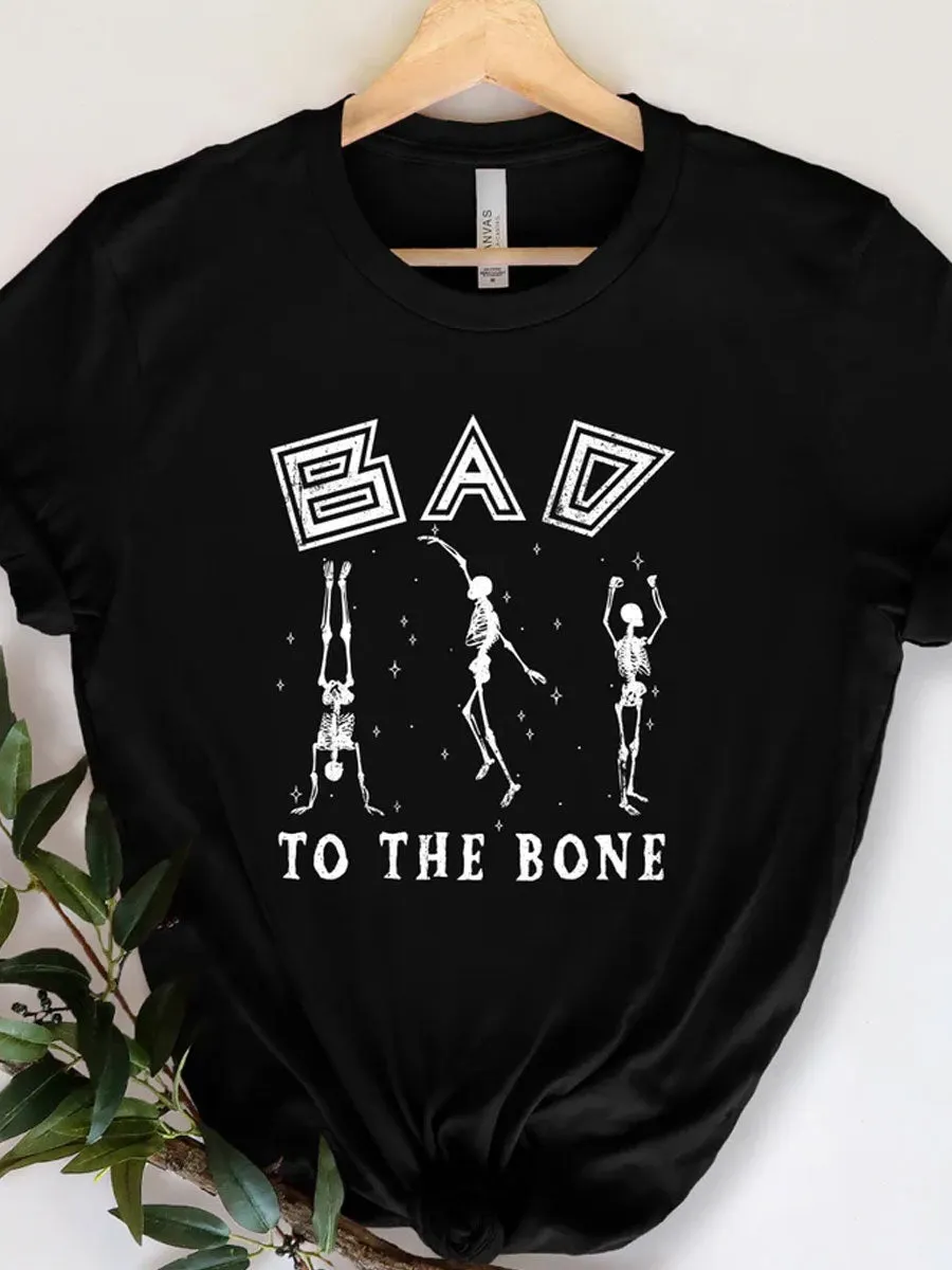 Bad To The Bone Halloween T-shirt