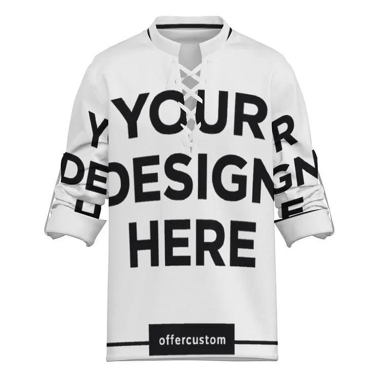 Personalized Design Women's MXLD306 Stand Collar Long-Sleeve Shirt with Front Chest Drawstring RRLSY  Full Print