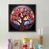 (Stamped/Counted) Glass Painting-Tree Of Life-18CT Cross Stitch 30*30cm/11.81*11.81in