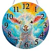(US Local)Wood Special Shape Alpaca 5D Diamond Painting Clock Art Craft for Home Decor