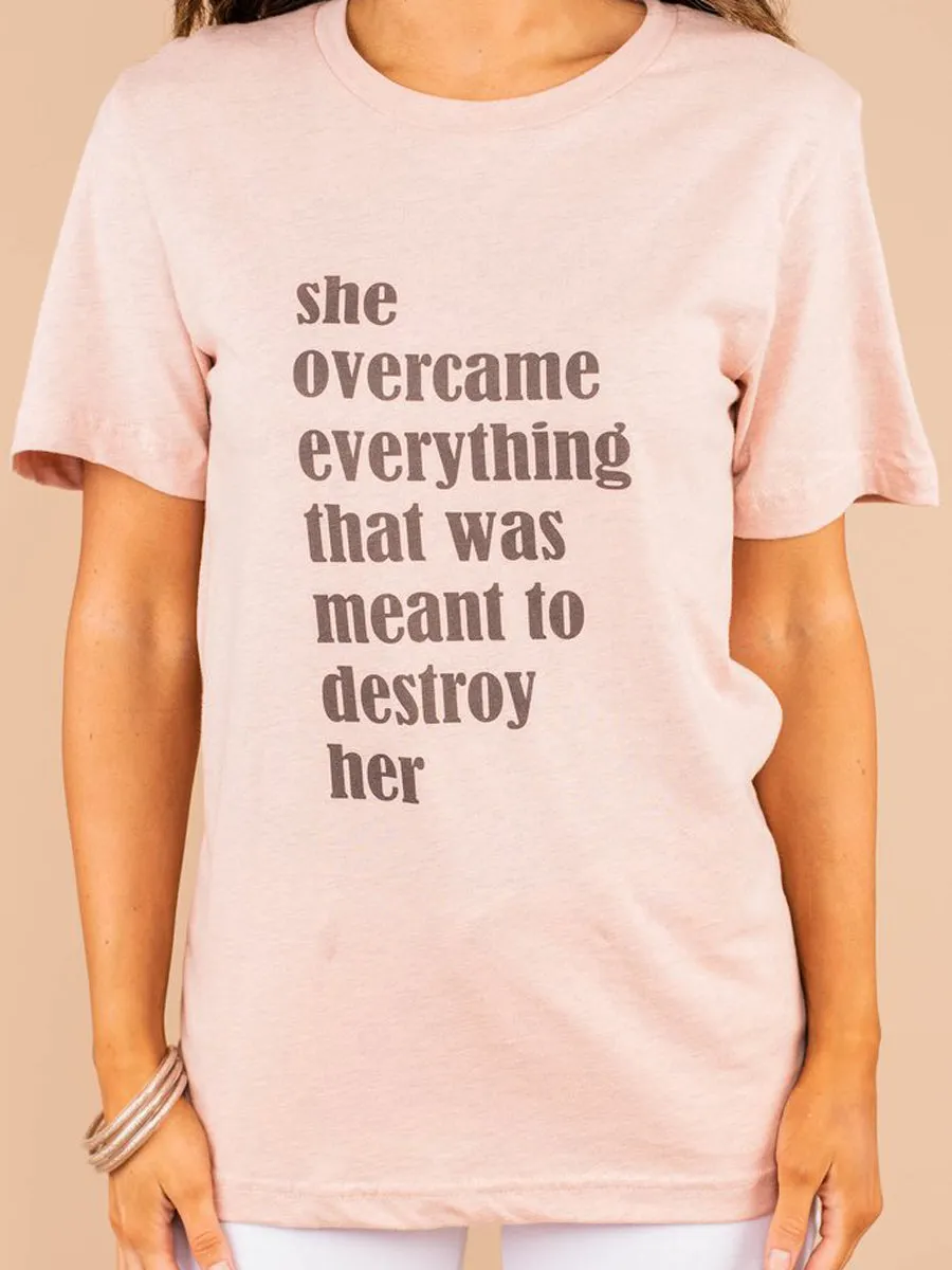 Pink O Neck T-shirt