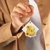 >SALE<9PCS Double Sided Special Shape Diamond Art Keyring (Pumpkin Sunflower Candle)