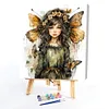 Flowers Butterfly Girl-Paint by Numbers Acrylic Paintingg 50*55CM(Watercolor)