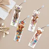 (US Local)4Pcs Special Shape Flowers Yak 5D DIY Diamond Painting Bookmark for Beginners