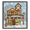 (4pcs) Christmas Cabin - 14CT Stamped Cross Stitch 15*17cm/5.91*6.69in(Bundle Sale)