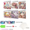 6Pcs Birthday Wishes Diamond Painting Greeting Card for Adults Beginners