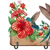 Wooden Hummingbird Flower Special Shape Diamond Painting Hanging Hooks for Decor