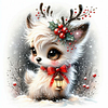 Diamond Painting-5D Full Round Drill Christmas Deer