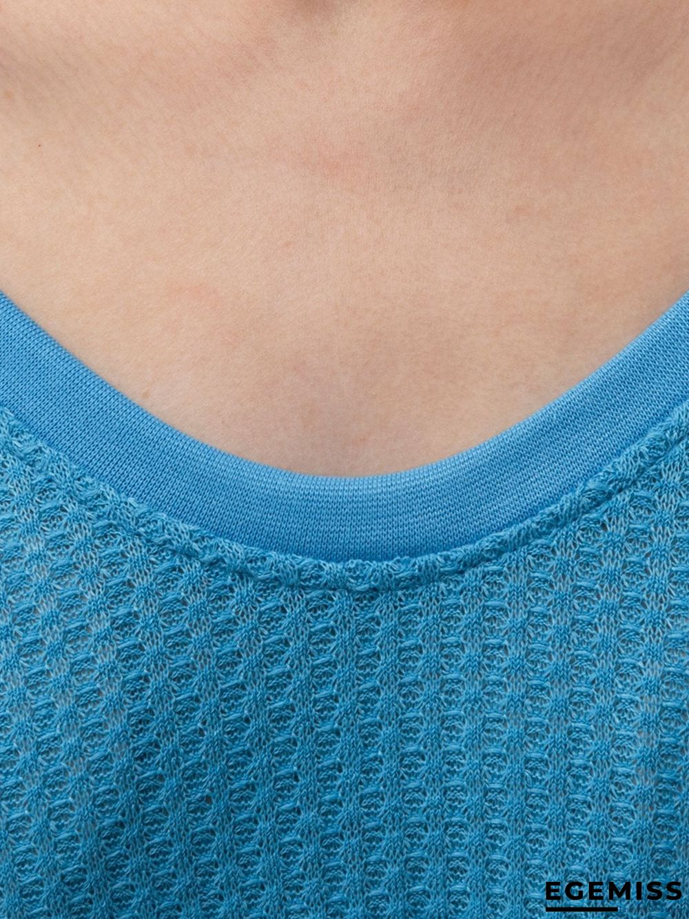 Casual Long Sleeve V Neck Solid Tops | EGEMISS
