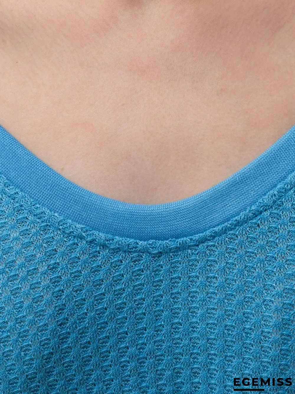 Casual Long Sleeve V Neck Solid Tops | EGEMISS
