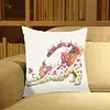 Flower Cat-Pillow Case-3 strands 11CT Stamped Cross Stitch-46*46CM