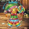 >SALE<Acrylic Shaking Head Gingerbread Man Diamond Painting Desktop Ornaments for Home