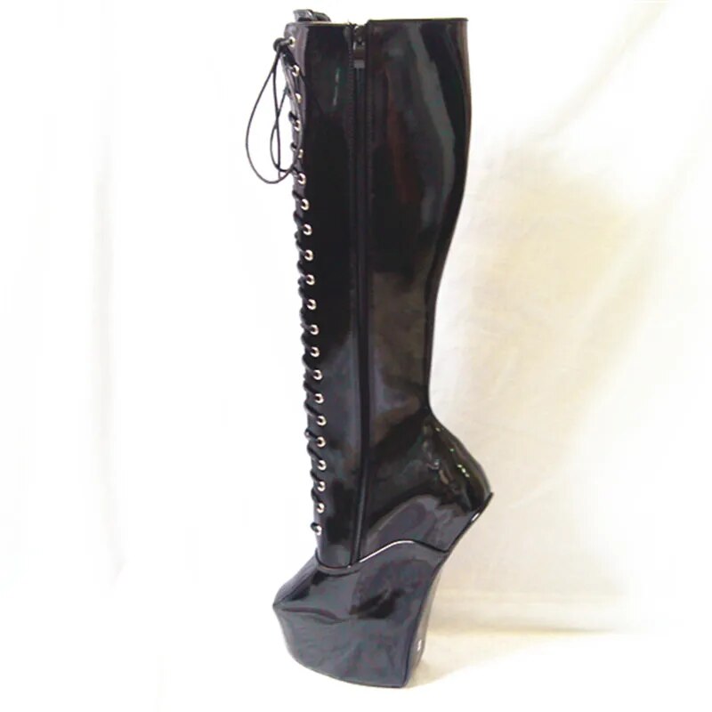 VCSHOES 7.87in High Height Women's Party Boots Hoof Heels Knee-High Boots US Size 6-14 No.WG102