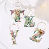 2pcs/set DIY 26 Letters Double Side Diamond Painting Wine Glass Charms Identification Kit
