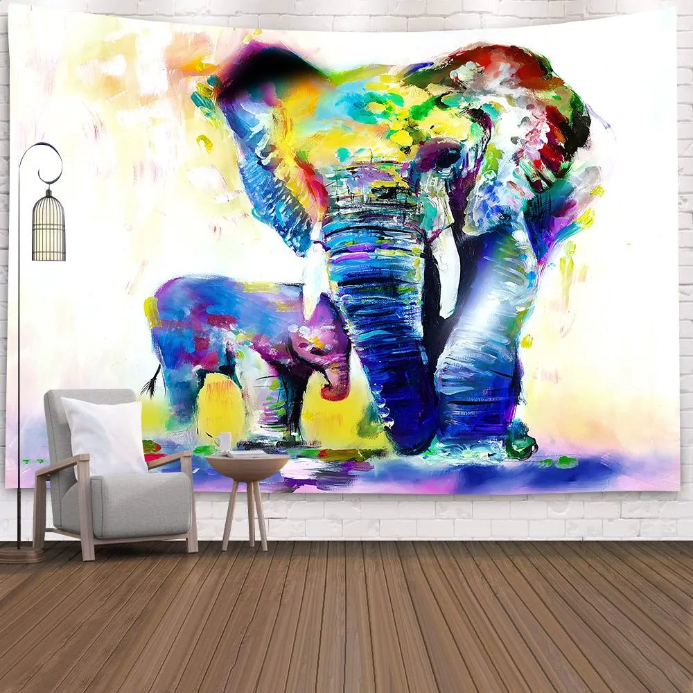 Boho Mandala Tapestry Wall Hanging Witchcraft Wall Cloth Tapestries Elephant Art Psychedelic Hippie Tapestry Macrame Wall Carpet