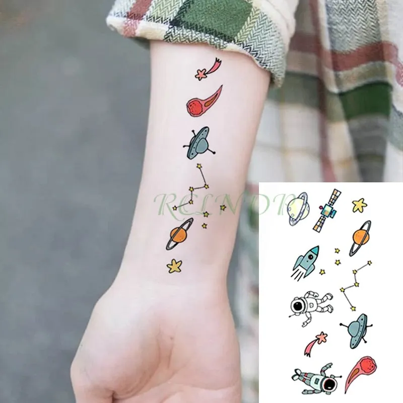 Waterproof Temporary Tattoo Sticker heartbeat wave French it is the life English letter women's tatto flash tatoo fake tattoos