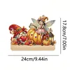 Wooden Halloween Gnome Elf 3 Hooks Diamond Painting Hook Rail DIY Crafts Decor