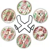 (US Local)6pcs Set Xmas Theme DIY Diamond Painting Coasters Kit with Holder Kit