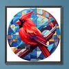 Cardinal Glass Painting-Paint by Numbers Acrylic Painting 40*40CM