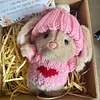 Handmade Mini Bunny Hug Cute with Gift Box Card Soft Floppytiny Easter Bunnie Best Gifts for Bunny Easter Holiday Birthday