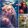Diamond Painting-DIY Full Round Drill Girl(60*40CM)