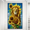 Diamond Painting-DIY Full Round Drill Sunflower Lion(40*70CM)