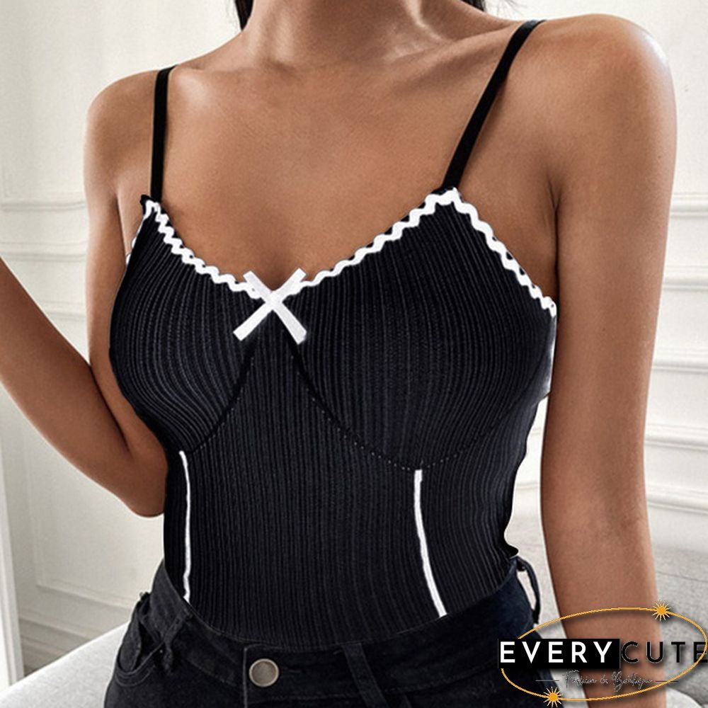 6 Colors New Fashion Women Sleeveless Vest Tops Summer V-Neck Slim Fit Shirts Crop Tops Solid Color Top Plus Size Tank Top
