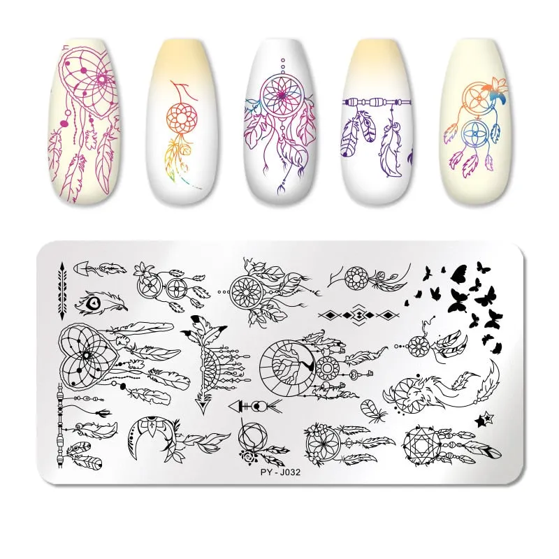 PICT YOU Spring Series Nail Stamping Plates Stencil Stainless Steel Tools Nail Art Stamp Template Design Printing Tools-Nail Inspo