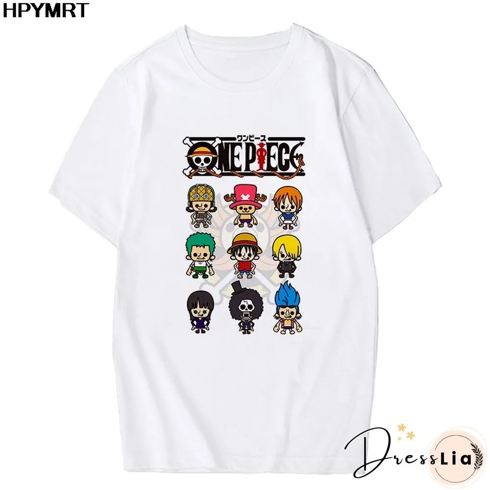 Anime Tshirt Women T Shirt One Piece Zoro Japanese Harajuku T-shirt Hipster Tees Harajuku Streewear Fashion Tops Female Clothing
