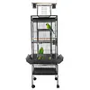 [US Local Warehouse] 60 Inch Large Bird Cage with Play Top and Rolling Stand Metal Parakeet Cage